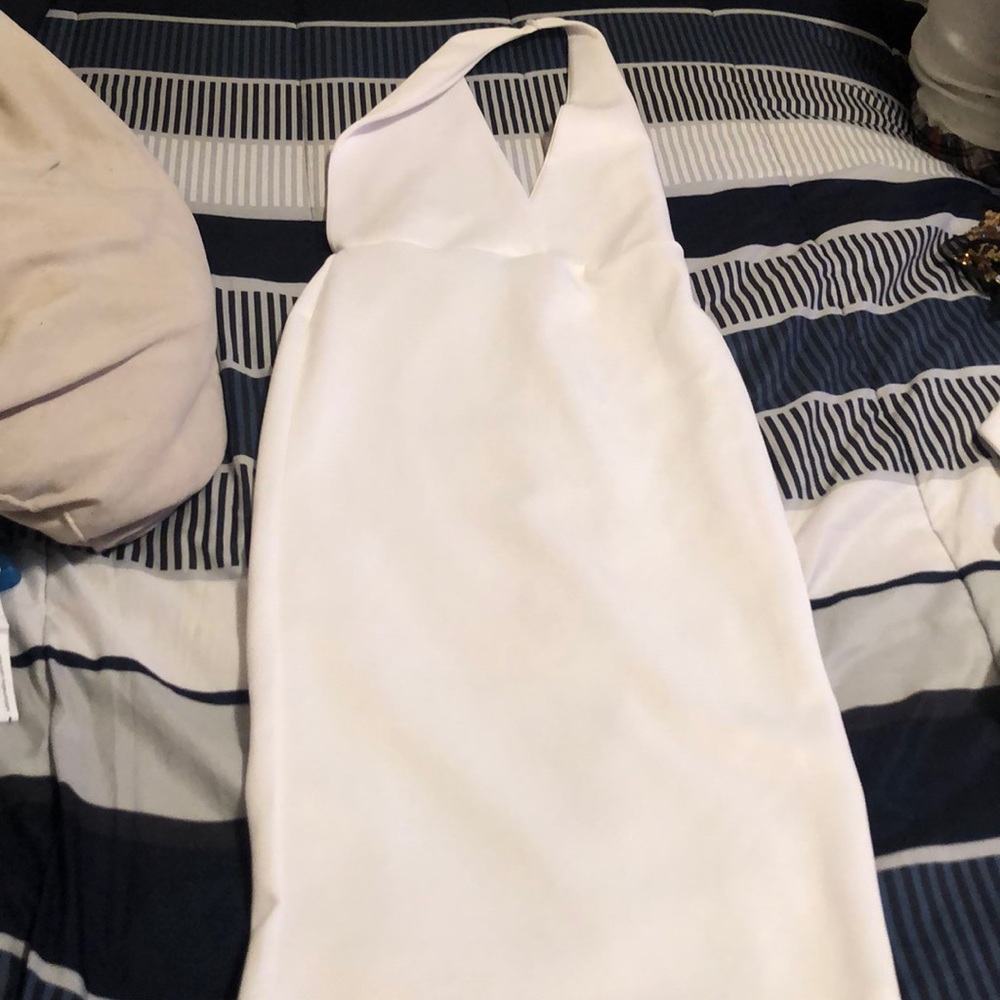 White halter dress